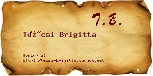 Técsi Brigitta névjegykártya