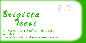 brigitta tecsi business card